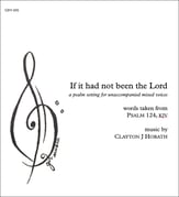 If it had not been the Lord SATB choral sheet music cover